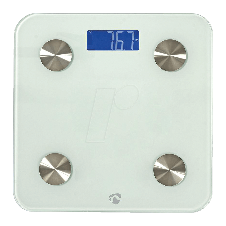Smart WiFi Personal Weighing Scales with BMI, fat, muscle analysis, tempered glass, app support for 8 users – Keans