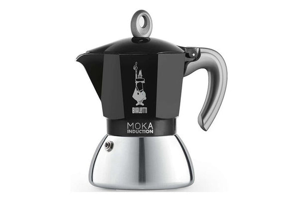 Bialetti 6934 Moka Induction 4 Cup - Espresso Coffee Maker - Aluminium/Steel - Black