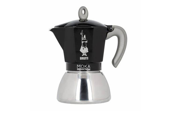 Bialetti 6936 Moka Induction 6 Cup - Espresso Coffee Maker - Aluminium/Steel - Black