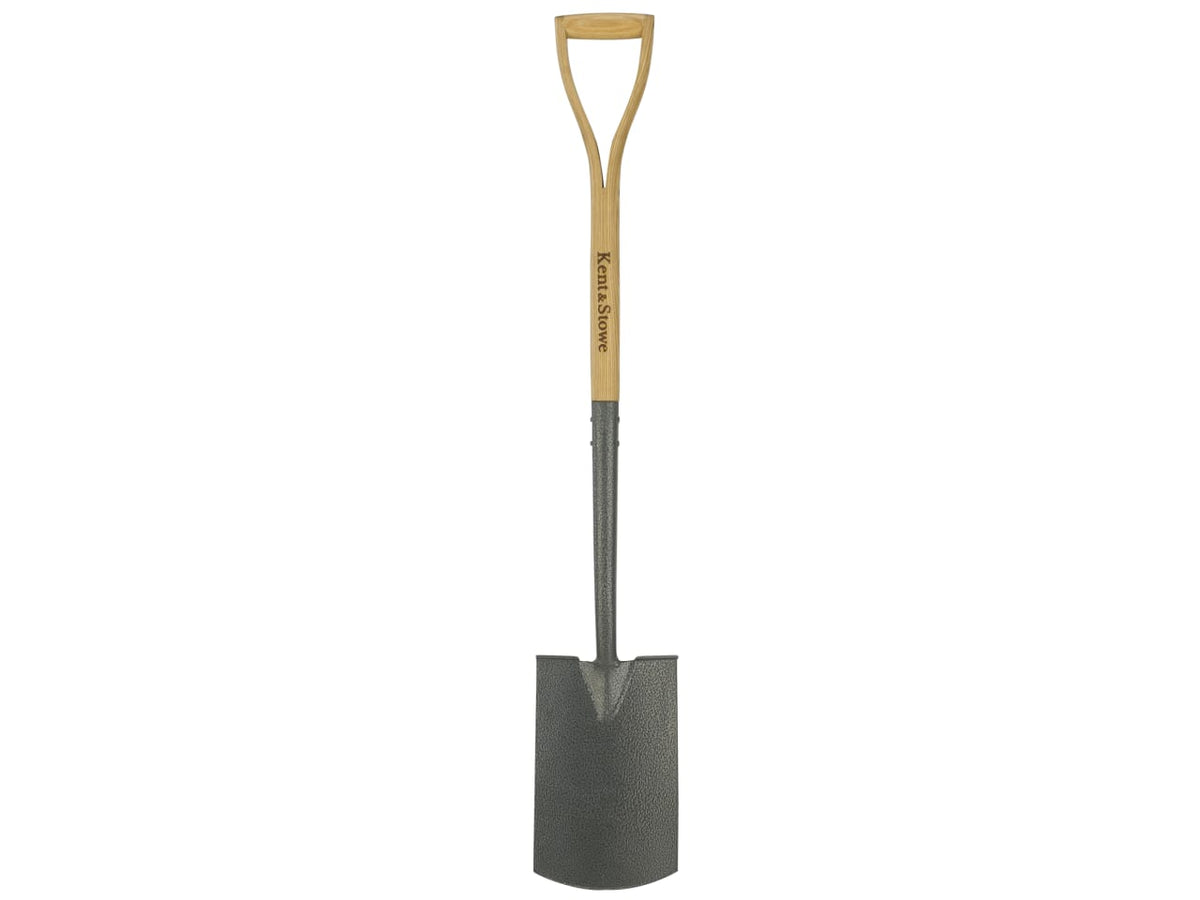 Kent & Stowe Carbon Steel Digging Spade with FSC ash wood handle, forged blade, ergonomic YD design – Keans Claremorris