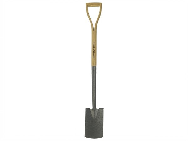 Kent & Stowe Carbon Steel Border Spade with FSC ash wood handle, durable blade, extra-long crank – Keans Claremorris