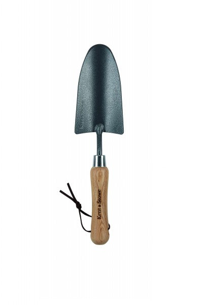 Kent & Stowe Carbon Steel Hand Trowel with FSC ash wood handle, durable gardening tool for planting and soil prep – Keans
