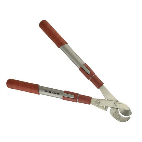Kent & Stowe Telescopic Geared Anvil Loppers with carbon steel blades, telescopic handles, 45mm cutting, at Keans