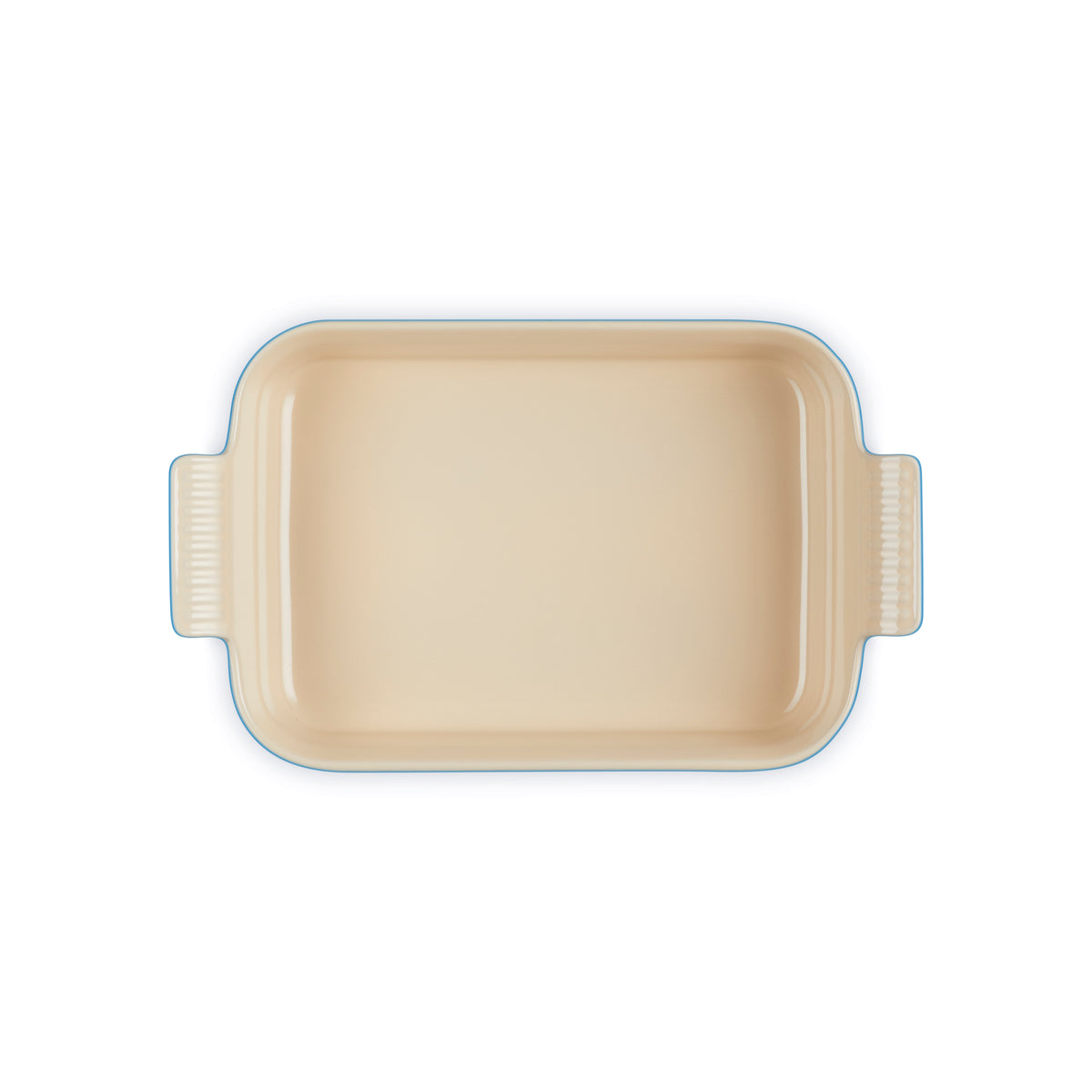 Le Creuset 26cm Azure Stoneware Rectangular Dish for baking and serving – available at Keans Claremorris