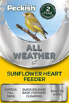 Load image into Gallery viewer, Peckish All Weather Sunflower Heart Metal Bird Feeder, Large | 60053033

