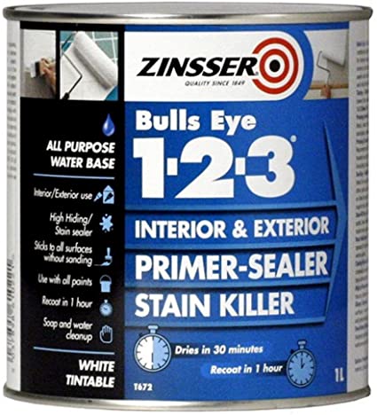 Zinsser 123 Bulls Eye Primer/Sealer Paint 2.5Ltr