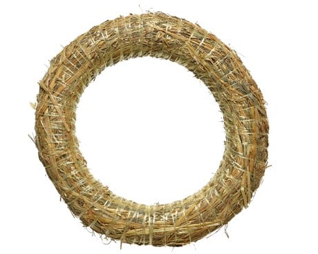 Natural Straw Wreath Base 40cm diameter x 6cm height, sturdy rustic floral craft foundation – Keans Claremorris