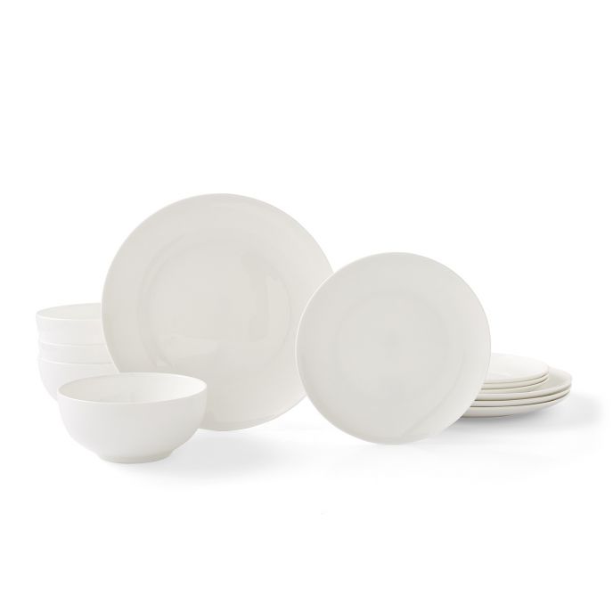 Serendipity 12 Piece Coupe Dinnerware Set - Elegant, Durable Design | Keans Claremorris