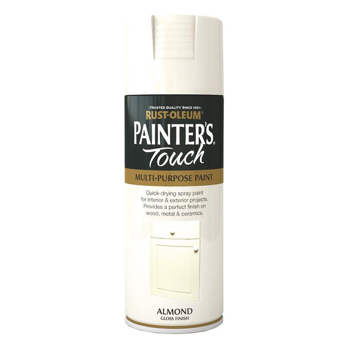Painters Touch Almond 400ml aerosol spray paint, fast-drying, durable finish, multi-purpose, from Keans Claremorris.