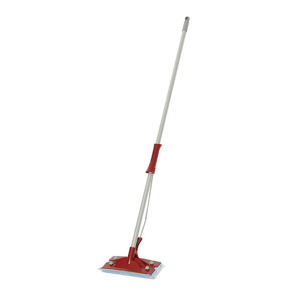 Red sponge mop with absorbent soft sponge and durable handle, gentle on surfaces – Keans Claremorris.