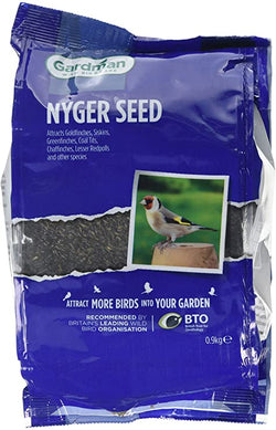 Gardman Nyger Seeds 850g, oil-rich black seeds attracting goldfinch, pine siskins, redpolls, ideal for nyger feeders - Keans