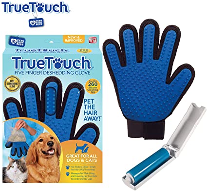 True Touch Five Finger Deshedding Glove