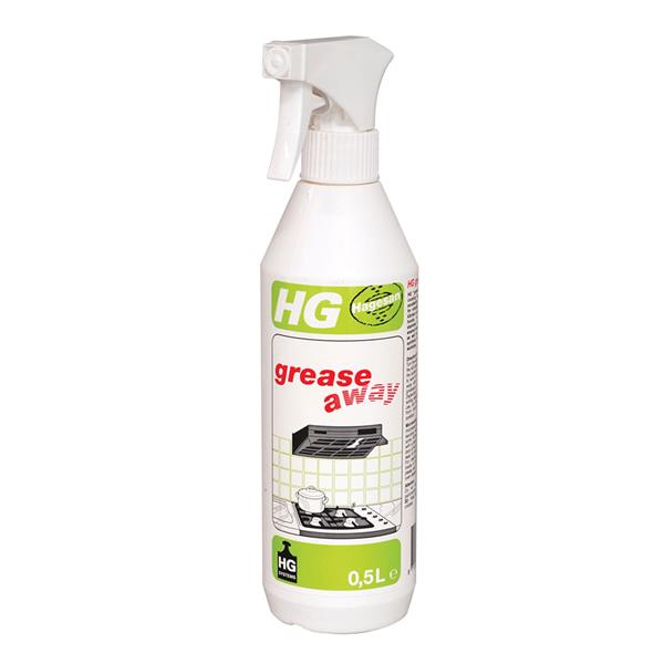 HG Grease Away Spray 500ml kitchen degreaser removes animal and vegetable fats safely – available at Keans Claremorris.