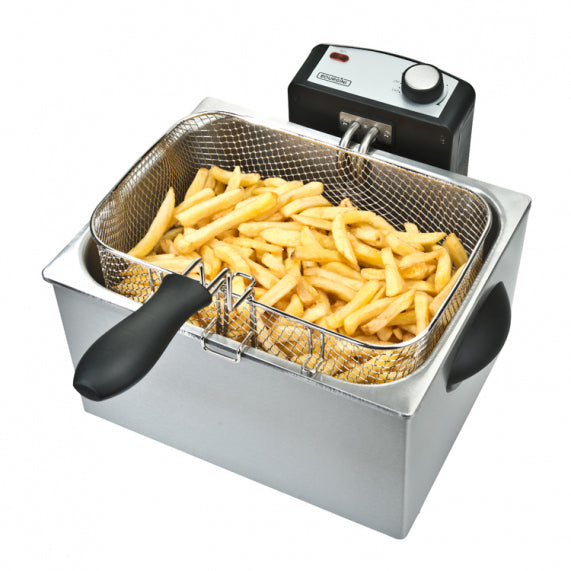 Bourgini Triple Deep Fat Fryer 5L Stainless Steel, 3 Basket Compartments – Available at Keans Claremorris