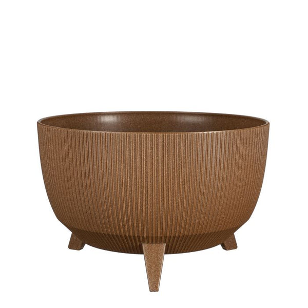 Doppio bowl on stand l. brown FSC Mix - h20,5xd40cm