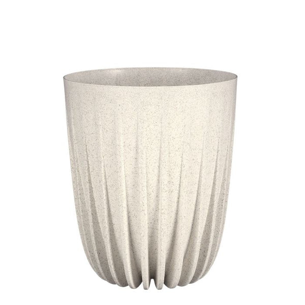 Lungo pot round off white FSC Mix - h30xd25cm