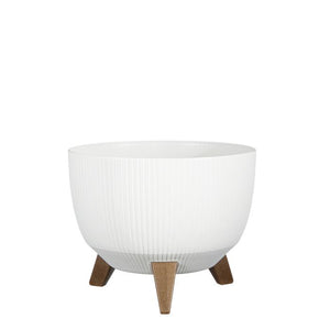 Doppio bowl on stand white FSC Mix - h18xd29cm