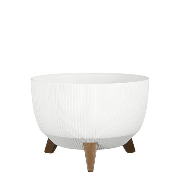 Doppio bowl on stand white FSC Mix - h18,5xd33cm 
