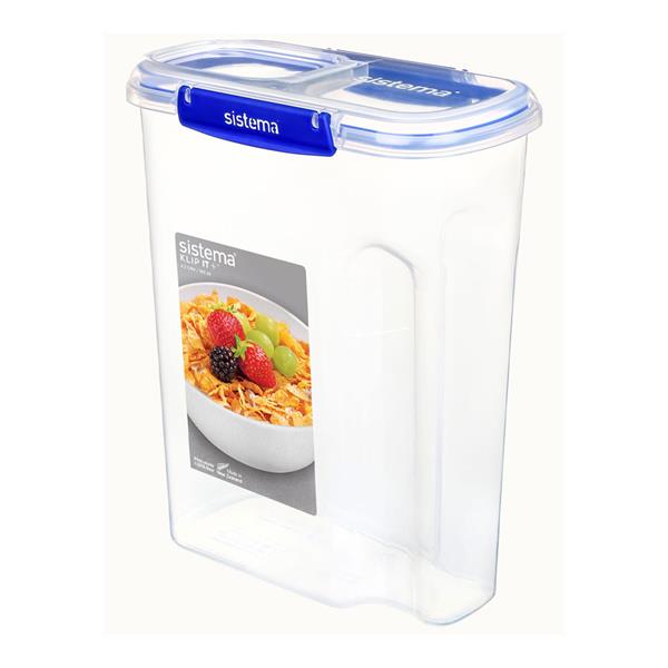 Sistema Plus 4.2L Cereal Container with easy-pour lid, airtight seal, and contoured grips – available at Keans Claremorris.
