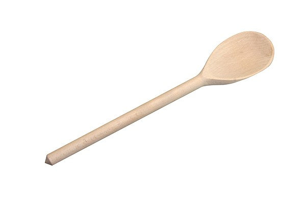 Beech Wooden Spoon 12'' with long handle, durable beech wood, ideal for stirring and mixing – Keans Claremorris.