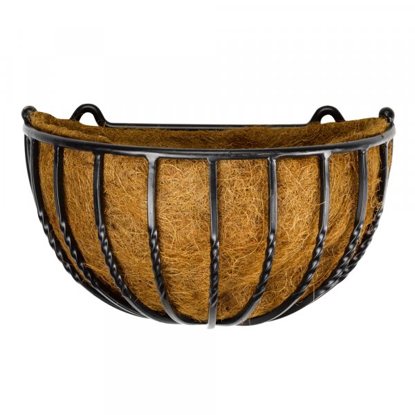 16in Forge Wall Basket with rustic metal design, perfect for home decor – available at Keans Claremorris