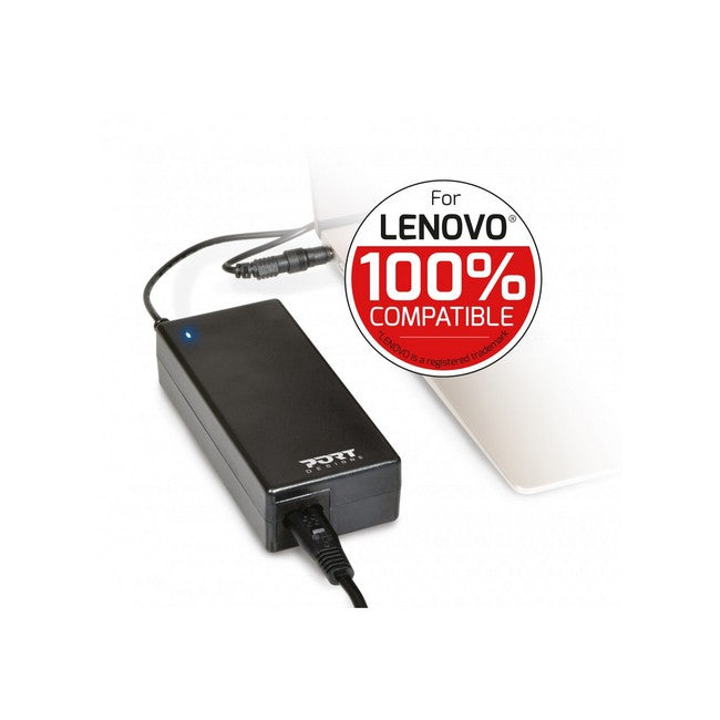 Port Designs Lenovo 90W laptop power supply with 4 compatible endpieces, durable design, 10-year warranty – Keans