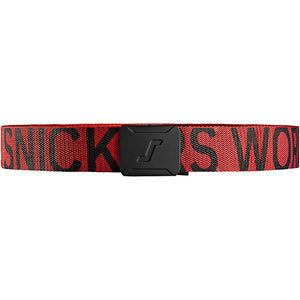 Snickers 9004 Logo Belt Chili Red - Black One Size
