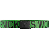 Snickers 9004 Apple Green Logo Belt with durable webbing and rubber-coated metal buckle – Keans Claremorris