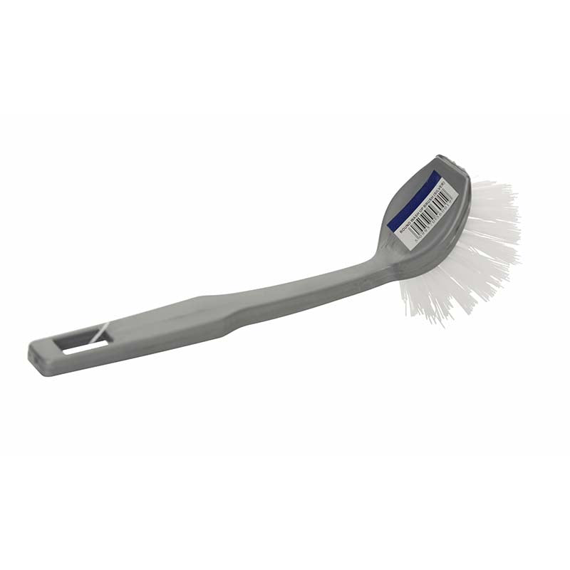 Washup Brush Round Silver with durable nylon bristles, comfortable grip, perfect for tough dish cleaning - Keans Claremorris