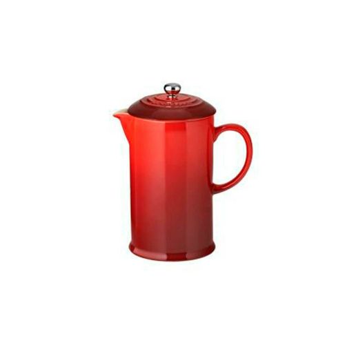 Le Creuset 1L Cerise Stoneware Cafetière with stainless steel knob, durable, dishwasher safe, scratch-resistant – Keans