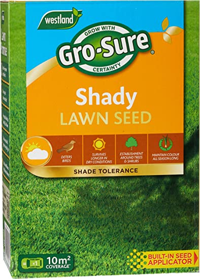 Gro Sure 10m2 Shady Lawn Seed with blue coating for dry, shady lawns – high quality, bird protection | Keans Claremorris