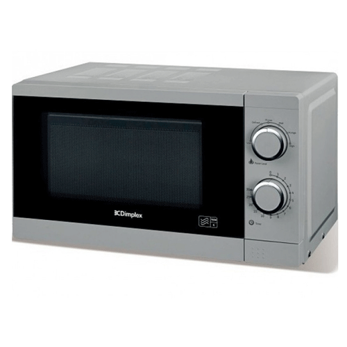 Dimplex 20L silver microwave, 800W, 6 power levels, graphite interior, manual controls – available at Keans Claremorris.