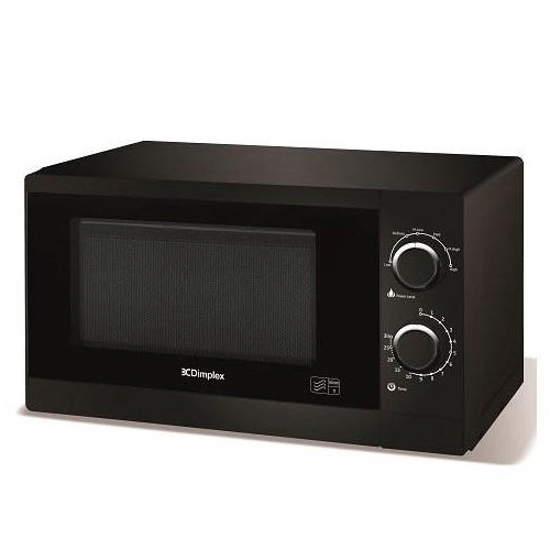 Dimplex 20L Black Microwave 800W with premium graphite interior and manual controls – available at Keans Claremorris.