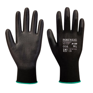 Portwest PU Palm Glove Black Size 9 (L)
