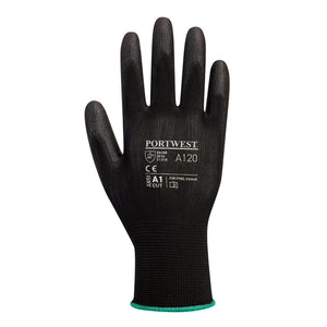 Portwest PU Palm Glove Black Size 8 (M)