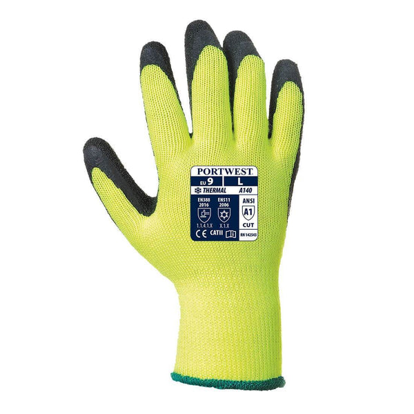 Black XL Thermal Grip Glove - Cold-resistant latex with crinkle finish for superior grip and durability | Keans Claremorris