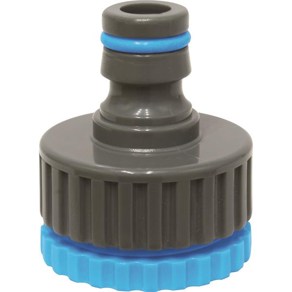 Aquacraft 3/4" to 1" tap adaptor, durable plastic, male hose connector, easy fit – available at Keans Claremorris.