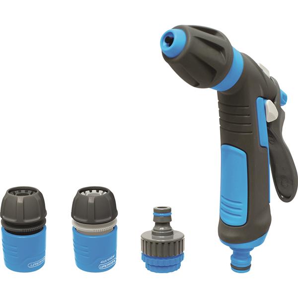 Aquacraft 4PC Comfort Spray Nozzle Set with adjustable flow, dual spray patterns, and rubber grip – Keans Claremorris