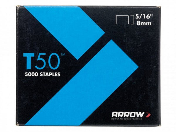 Arrow Staples 8mm (Bx 1250) 5/16in For T50/T55