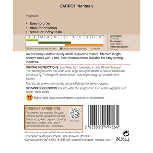 Carrot Nantes 2 (Organic) F2-J7