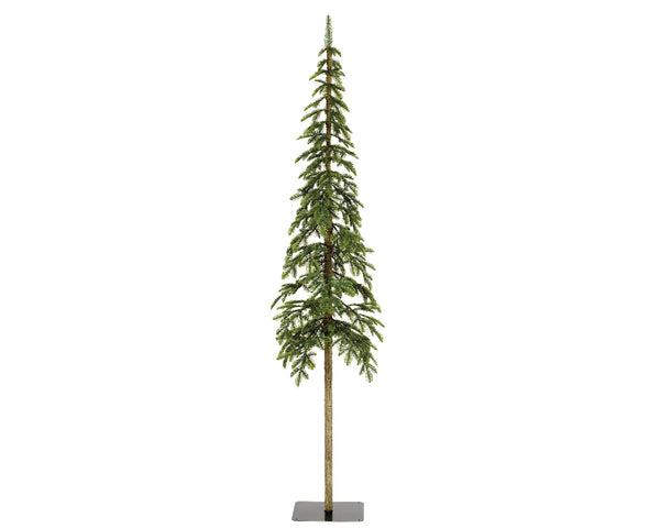 Alpine Fir Tree 8ft with real needles, folded branches, metal foot, 35cm diameter base – Keans Claremorris