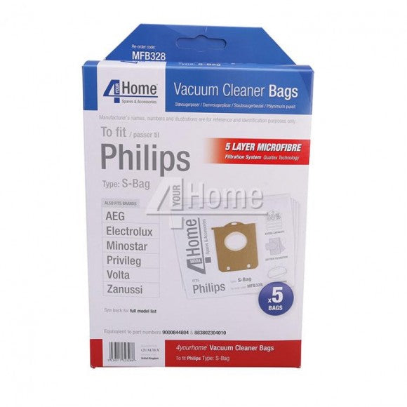 Electrolux S-Bag Microfibre vacuum bags X5, compatible with AEG and Zanussi, quick replace, Keans Claremorris.