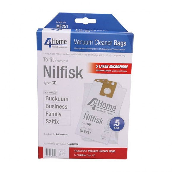 Nilfisk Family-Business Replacement Floorcare Bags with 99.7% filtration, durable, easy install – available at Keans