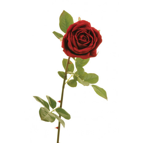 Red velvet rose stem, 70cm tall artificial flower, perfect for decoration – Keans Claremorris.