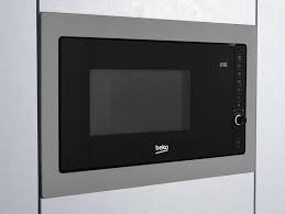 Beko BMGB25332BG 25L 1000W built-in stainless steel microwave with grill, touch controls, available at Kean’s Claremorris. –
