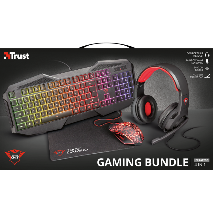 Trust GXT 788RW PC & Laptop 4-in-1 Gaming Bundle 22711