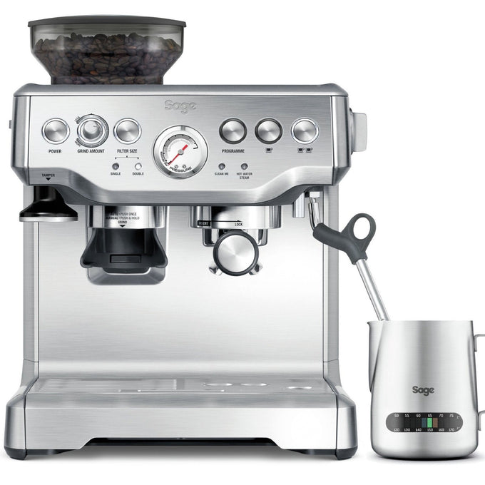 Sage Barista Express Maison stainless steel espresso machine with built-in grinder, steam wand, 54mm portafilter – Kean’s