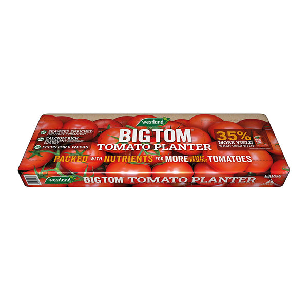 Big Tom Tomato Planter with seaweed-enriched, calcium-rich compost for up to 6 weeks feeding, extra deep for more tomatoes -