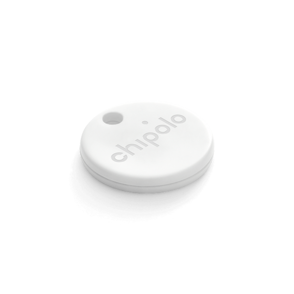 Chipolo ONE Bluetooth Tracker in white, loud 120dB sound, water-resistant, replaceable battery, app alerts – Keans