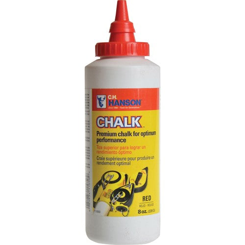 C H Hanson 8oz Red Chalk Line Refill, high-visibility, long-lasting powder for self-chalking reels – Keans Claremorris